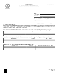 Document preview: Form 2140-EE Sponsor Information - Nevada