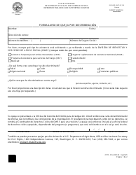 Document preview: Formulario 2174-EGS Formulario De Queja Por Discriminacion - Nevada (Spanish)