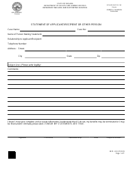 Document preview: Form 2615-EE Statement of Applicant/Recipient or Other Person - Nevada