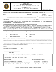 Document preview: Replacement Application for Concealed Firearm Permit - Utah