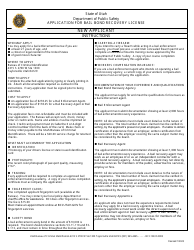 Document preview: Application for Bail Enforcement Licensing - Utah