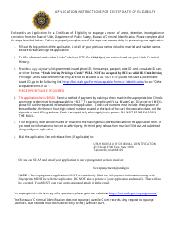Application for Certificate of Eligibility - Utah