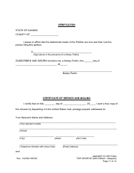 Answer to Petition for Divorce (Disagree) (With Children) - Kansas, Page 11