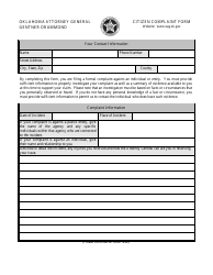 Citizen Complaint Form - Oklahoma