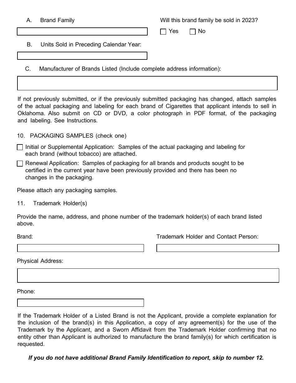 Tobacco Directory Application - Oklahoma, Page 5