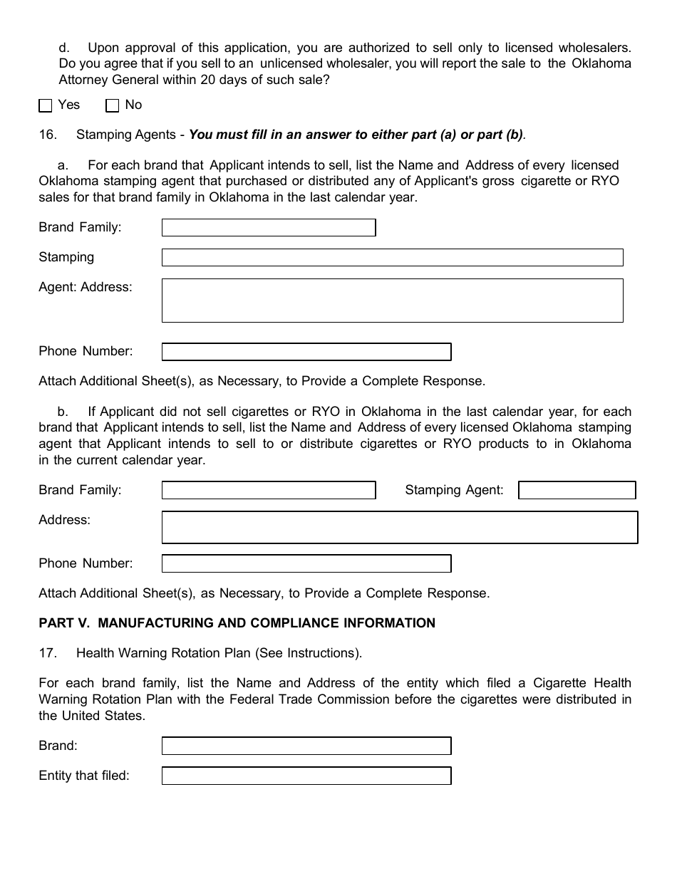Tobacco Directory Application - Oklahoma, Page 9