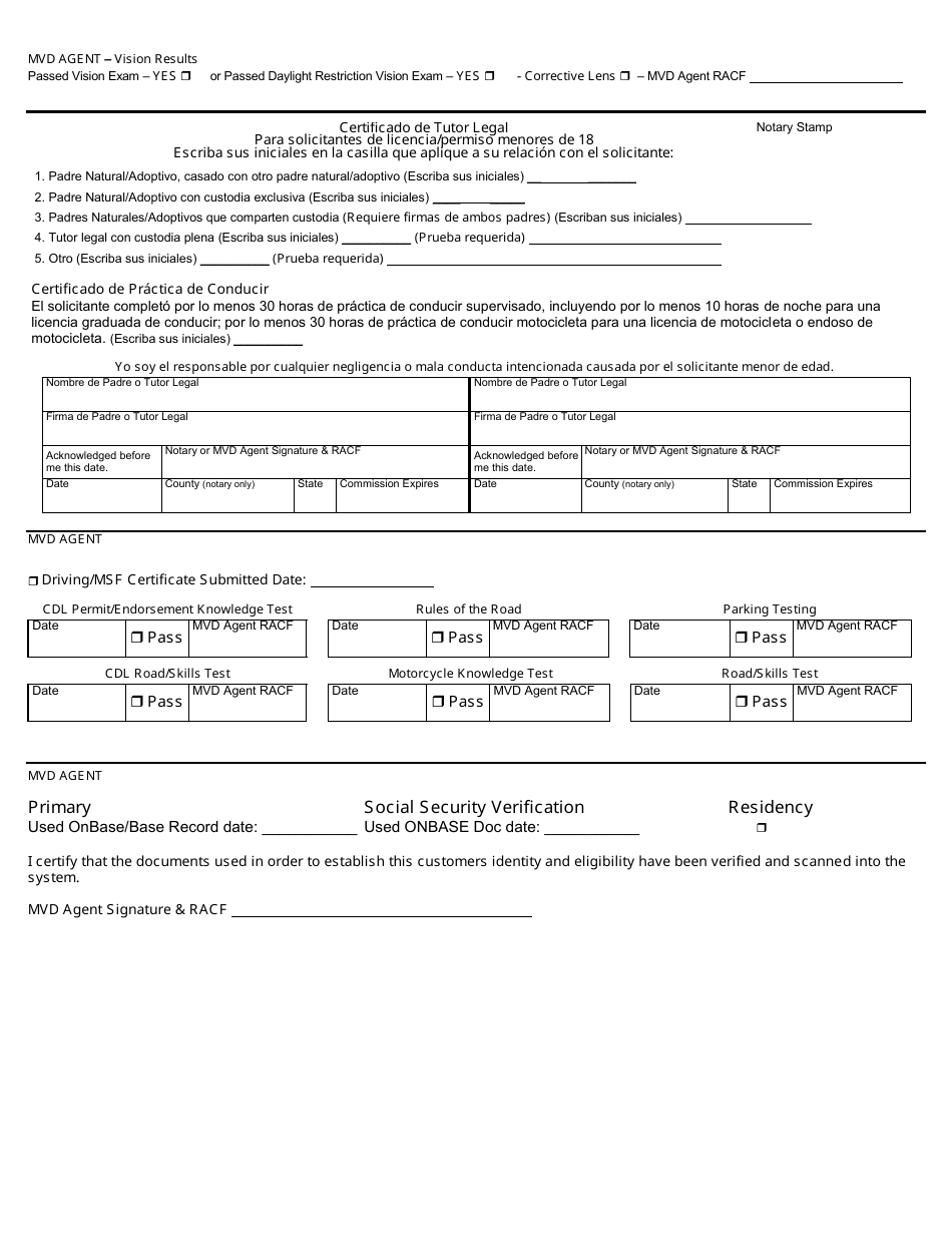 Formulario 40-5122S Solicitud De Licencia / Identificacion De Viaje - Arizona (Spanish), Page 2