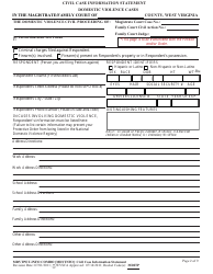 Form MDVTPET-INFO COMBO Civil Case Information Statement - Domestic Violence Cases - West Virginia, Page 2