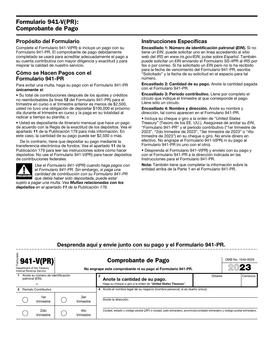 IRS Formulario 941-PR Planilla Para La Declaracion Federal Trimestral Del Patrono (Puerto Rican Spanish), Page 5