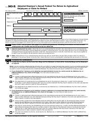 IRS Form 943-X Adjusted Employer&#039;s Annual Federal Tax Return for Agricultural Employees or Claim for Refund