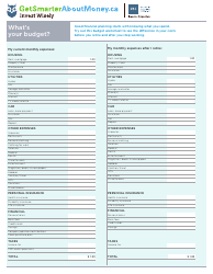 Ontario Canada Retirement Budget Worksheet Download ...