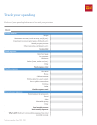 Document preview: Monthly Spending Spreadsheet Template - Wells Fargo