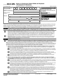 Document preview: IRS Formulario 944-X (SP) Ajuste a La Declaracion Federal Anual Del Empleador O Reclamacion De Reembolso (Puerto Rican Spanish)