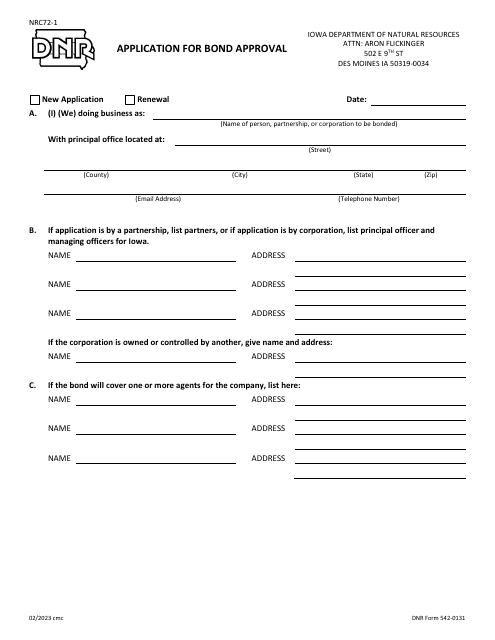 DNR Form 542-0131  Printable Pdf