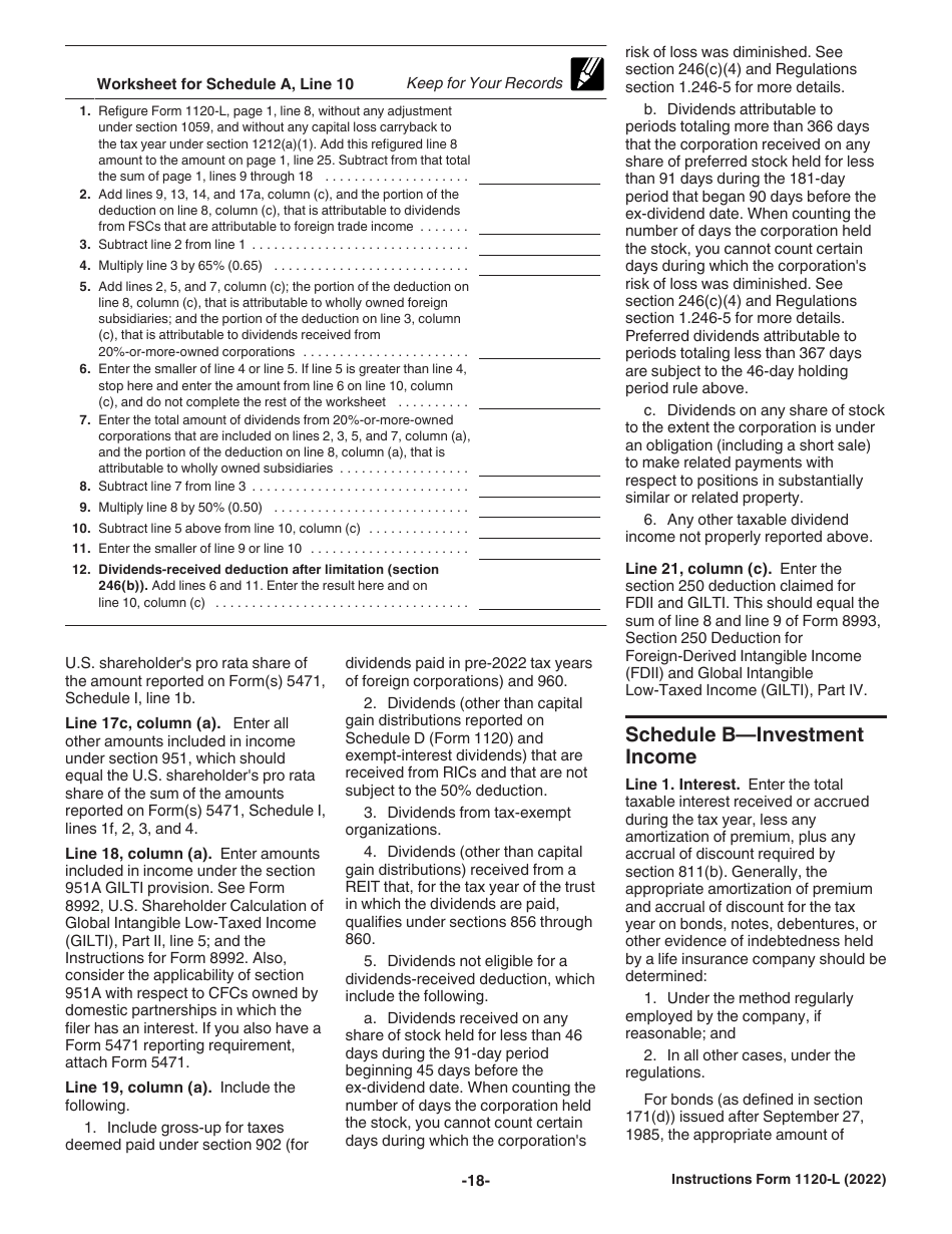 Instructions for IRS Form 1120-L U.S. Life Insurance Company Income Tax Return, Page 18