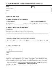 Encroachment Agreement Amendment Initiation Form - City of Fort Worth, Texas, Page 3