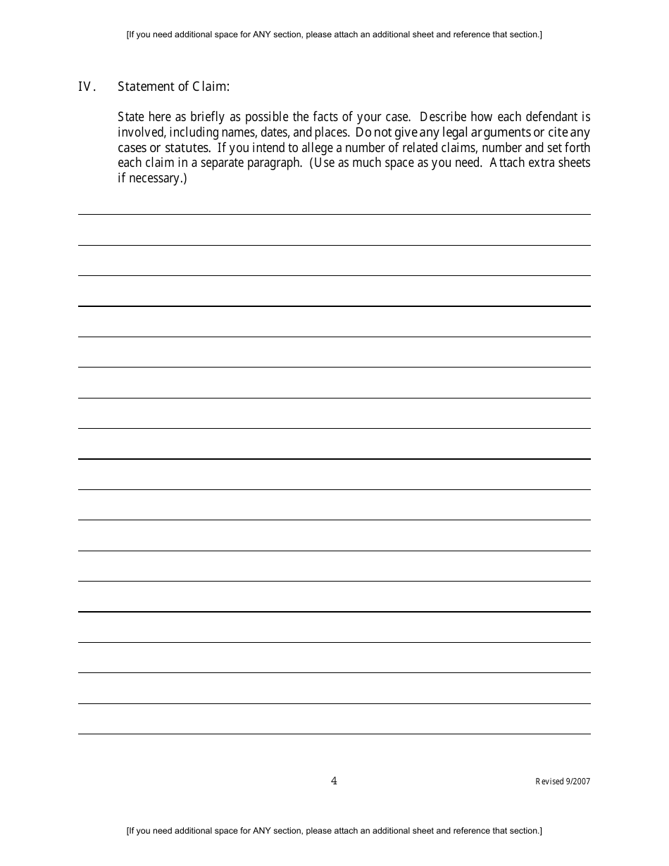 Amended Complaint Under the Civil Rights Act Against Federal, State, County, or Municipal Defendants (Eastern Division) - Illinois, Page 4