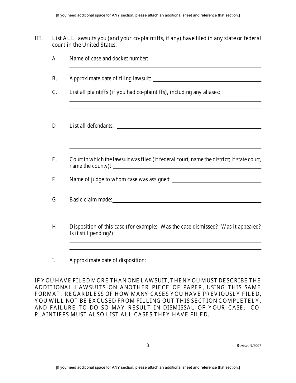 Amended Complaint Under the Civil Rights Act Against Federal, State, County, or Municipal Defendants (Western Division) - Illinois, Page 3