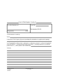 Form MP003 Declaration - Washington