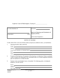 Document preview: Form MP002 Notice of Hearing and Statement of Rights (Nthg) - Washington
