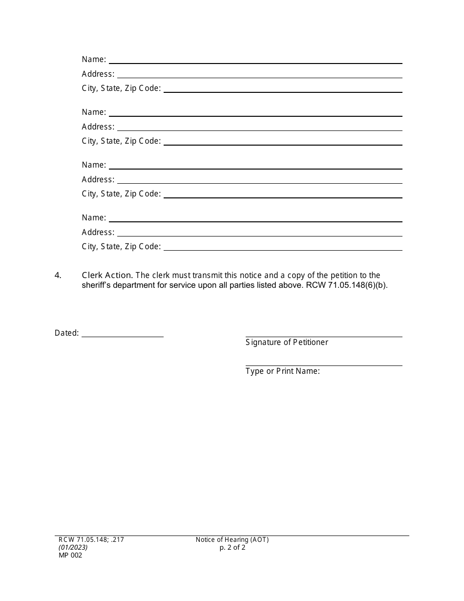 Form MP002 - Fill Out, Sign Online and Download Printable PDF ...