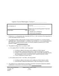 Form MP411 Petition for Assisted Outpatient Treatment (Aot) Order (Ptmaot/Ptraot) - Washington