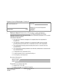 Document preview: Form MP408 Petition for Assisted Outpatient Treatment (Ptaot) - Washington
