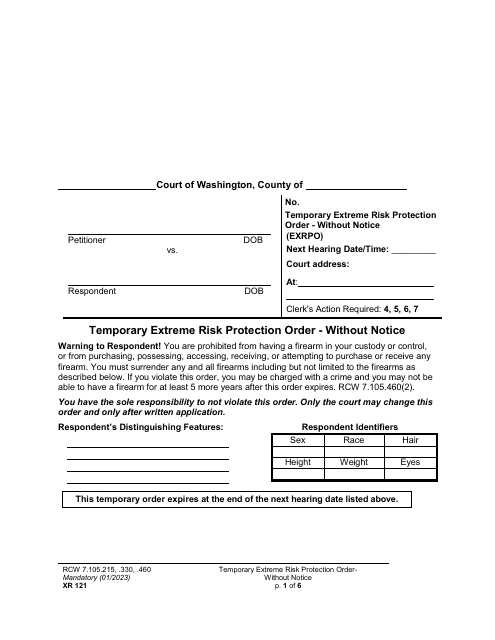 Form XR121  Printable Pdf