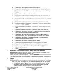 Form XR121 Temporary Extreme Risk Protection Order - Without Notice - Washington, Page 3