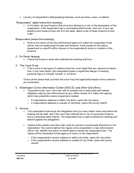 Instructions for Form XR121 Temporary Extreme Risk Protection Order - Without Notice - Washington, Page 2