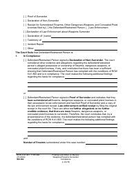 Form WS002 Findings and Order on Review: Weapons/Firearms Surrender Compliance - Washington, Page 2