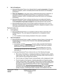 Form WS002 Findings and Order on Review: Weapons/Firearms Surrender Compliance - Washington, Page 3
