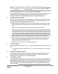 Form WS202 Contempt Hearing Order - Washington, Page 3