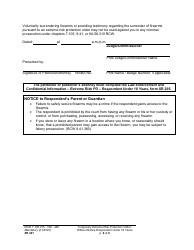 Form XR221 Temporary Extreme Risk Protection Order - Without Notice - Respondent Under 18 Years - Washington, Page 6