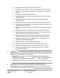 Form XR241 Extreme Risk Protection Order - Respondent Under 18 Years - Washington, Page 3