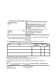 Form WPF CR84.0400 PSKO Felony Judgment and Sentence - Prison (Sex Offense and Kidnapping of a Minor) - Washington