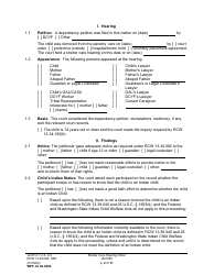 Form WPF JU02.0200 Shelter Care Hearing Order (Scor) - Washington, Page 2