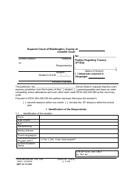 Form WPF JU13.0100 Petition Regarding Truancy (Pttru) - Washington