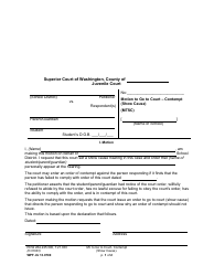 Document preview: Form WPF JU13.0700 Motion to Go to Court - Contempt (Show Cause) - Washington