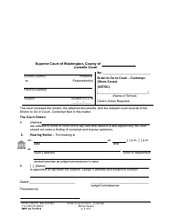 Document preview: Form WPF JU13.0710 Order to Go to Court - Contempt (Show Cause) - Washington