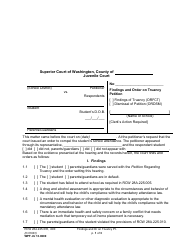 Document preview: Form WPF JU13.0600 Findings and Order on Truancy Petition - Washington