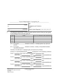 Form CrRLJ07.0110 Judgment and Sentence (Js) - Washington