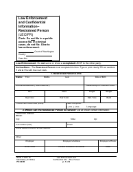 Form PO003R Law Enforcement and Confidential Information - Restrained Person (Lecifr) - Washington