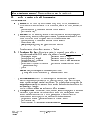 Form PO001 Petition for Protection Order - Washington, Page 5