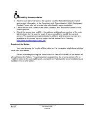 Instructions for Form PO029 Notice to Vulnerable Adult - Washington, Page 2