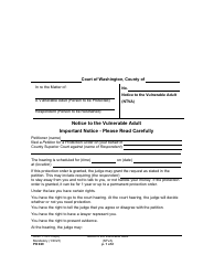Document preview: Form PO029 Notice to the Vulnerable Adult - Washington