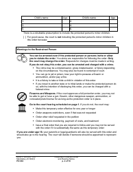 Form PO030 Temporary Protection Order and Hearing Notice - Washington, Page 2