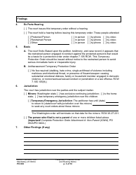 Form PO030 Temporary Protection Order and Hearing Notice - Washington, Page 3