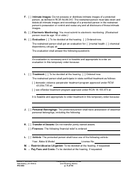 Form PO030 Temporary Protection Order and Hearing Notice - Washington, Page 5