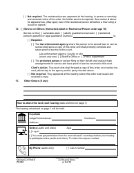 Form PO030 Temporary Protection Order and Hearing Notice - Washington, Page 9